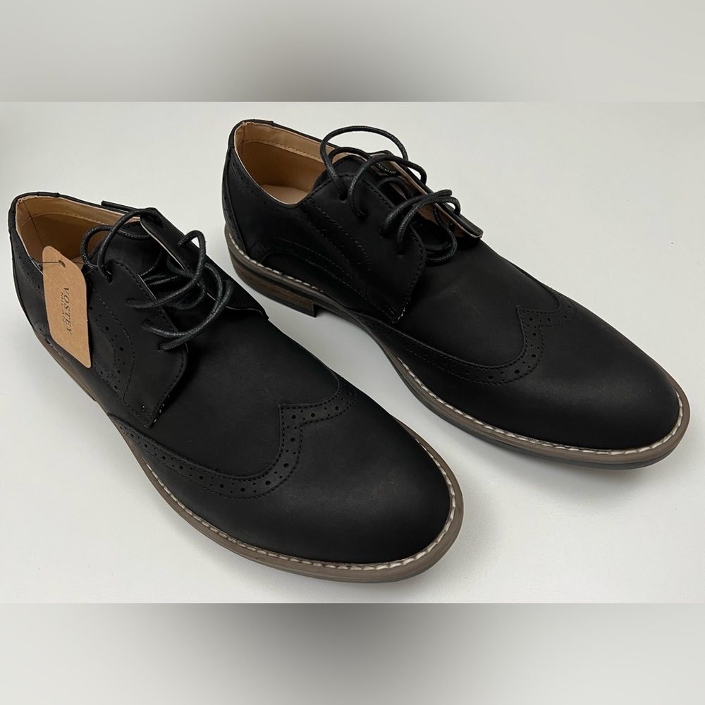 VOSTEY Black Oxford Dress Shoes Size 10.5